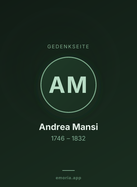 Gedenkportrait von Andrea Mansi