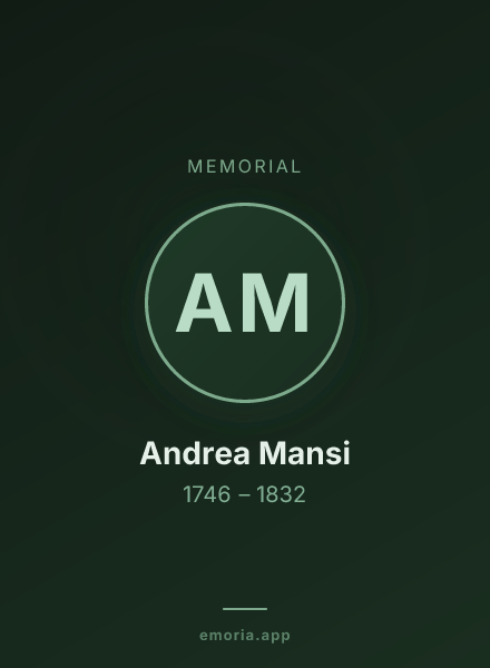 Memorial portrait of Andrea Mansi