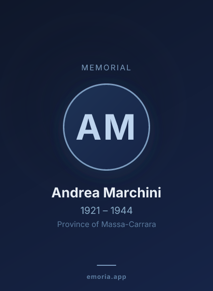 Memorial portrait of Andrea Marchini