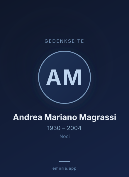 Gedenkportrait von Andrea Mariano Magrassi