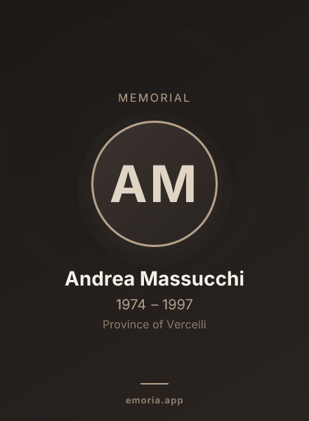 Memorial portrait of Andrea Massucchi