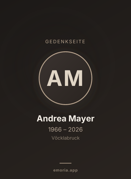 Gedenkportrait von Andrea Mayer