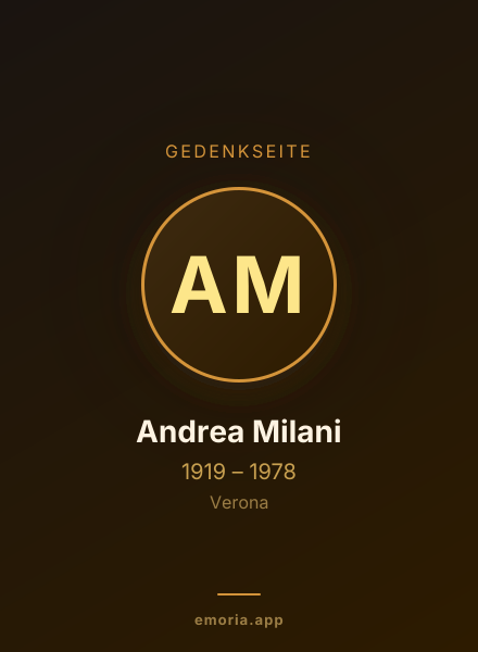 Gedenkportrait von Andrea Milani