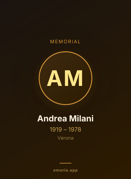 Memorial portrait of Andrea Milani