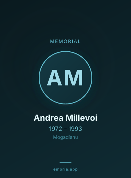 Memorial portrait of Andrea Millevoi