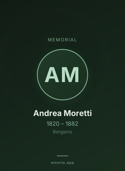 Memorial portrait of Andrea Moretti