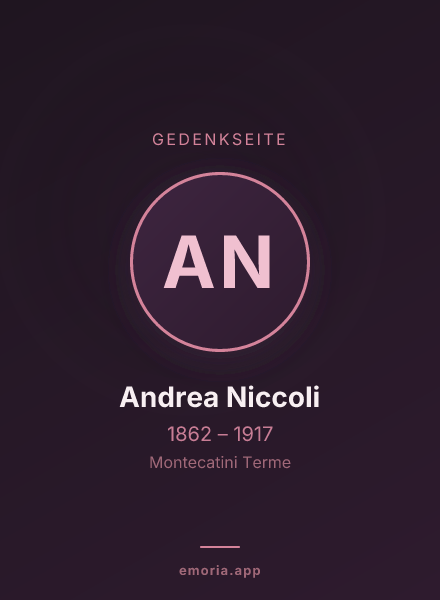 Gedenkportrait von Andrea Niccoli