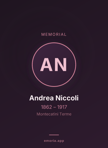 Memorial portrait of Andrea Niccoli