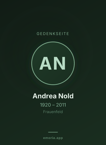 Gedenkportrait von Andrea Nold