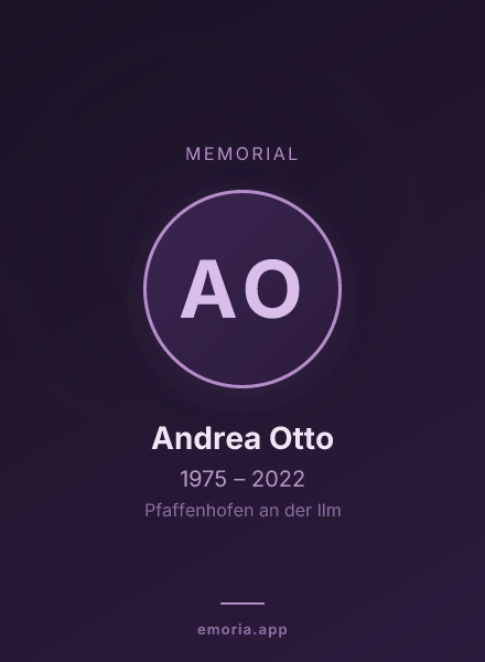 Memorial portrait of Andrea Otto