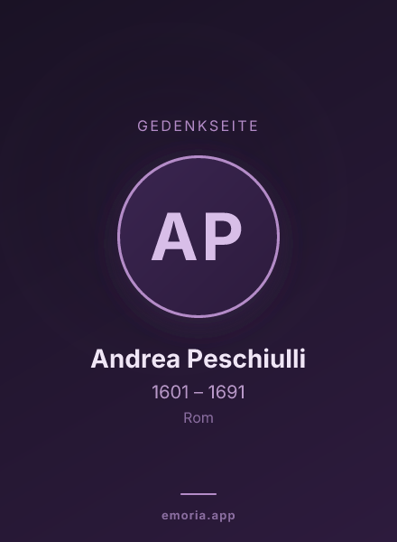 Gedenkportrait von Andrea Peschiulli