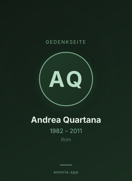 Gedenkportrait von Andrea Quartana