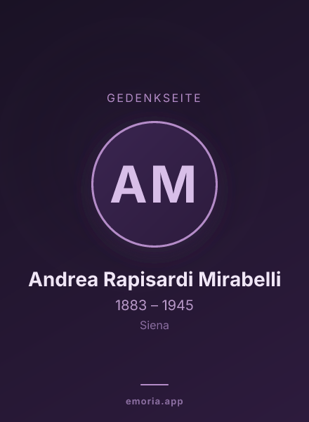 Gedenkportrait von Andrea Rapisardi Mirabelli