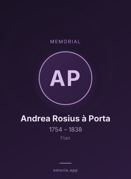 Memorial portrait of Andrea Rosius à Porta