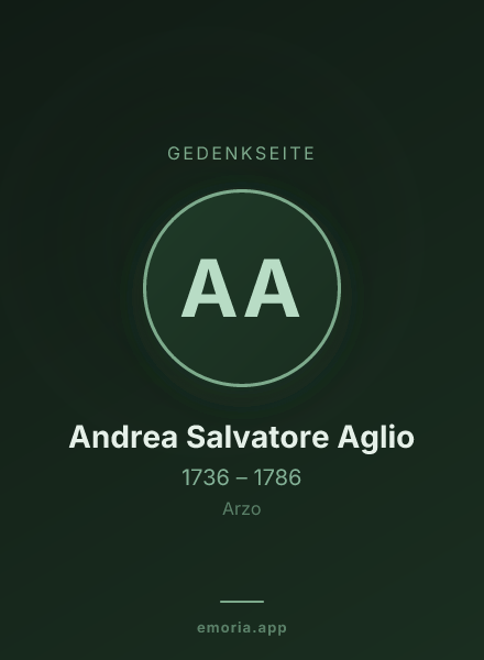 Gedenkportrait von Andrea Salvatore Aglio