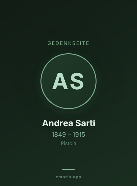 Gedenkportrait von Andrea Sarti