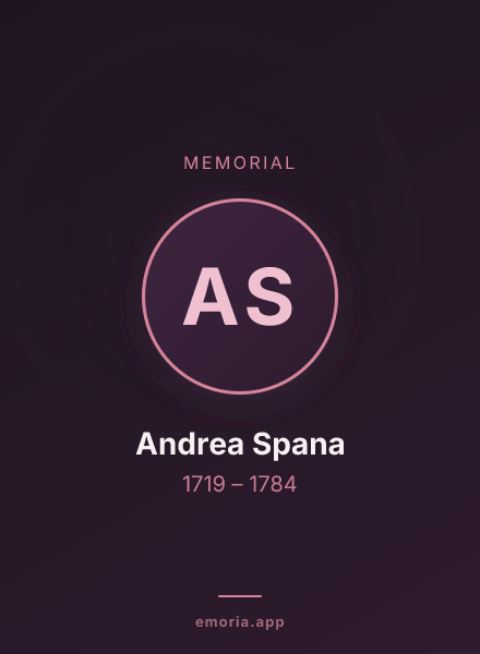 Memorial portrait of Andrea Spana