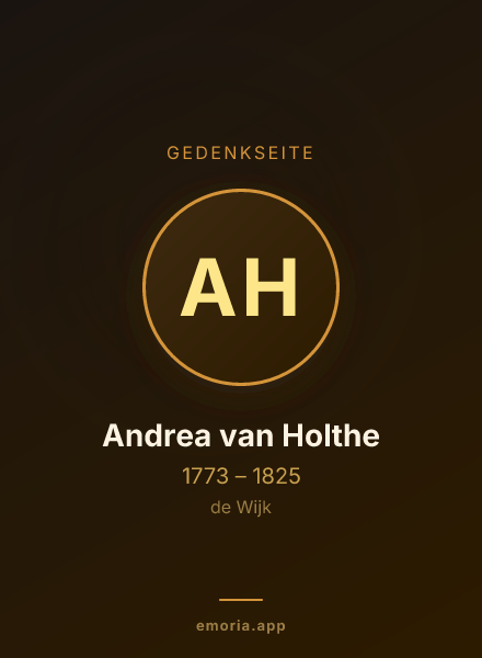 Gedenkportrait von Andrea van Holthe