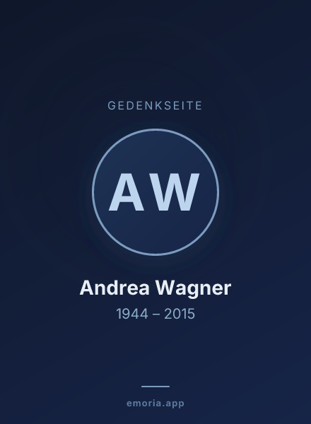 Gedenkportrait von Andrea Wagner