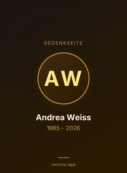Gedenkportrait von Andrea Weiss