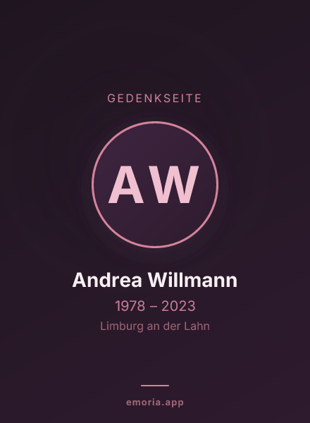 Gedenkportrait von Andrea Willmann