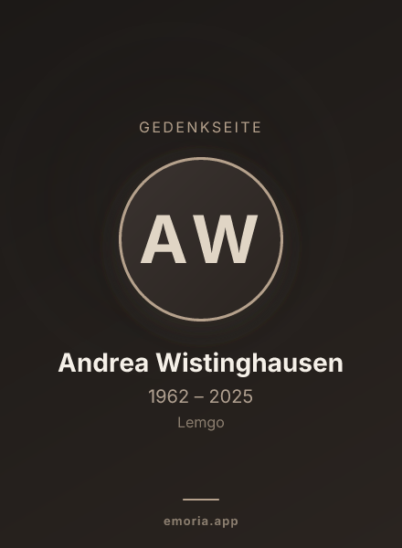 Gedenkportrait von Andrea Wistinghausen