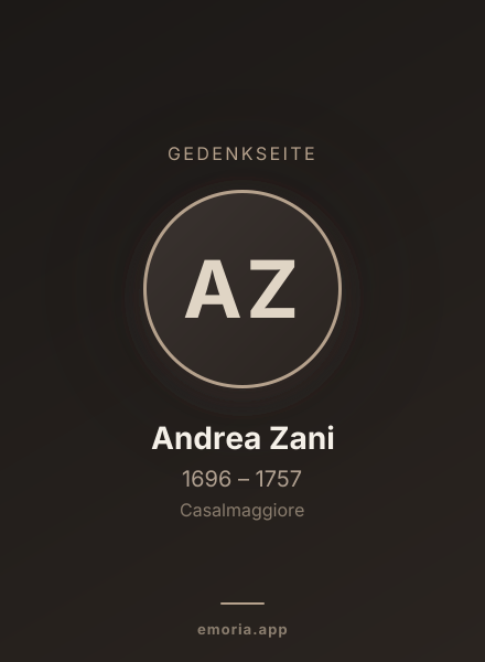 Gedenkportrait von Andrea Zani
