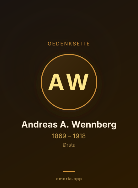 Gedenkportrait von Andreas A. Wennberg