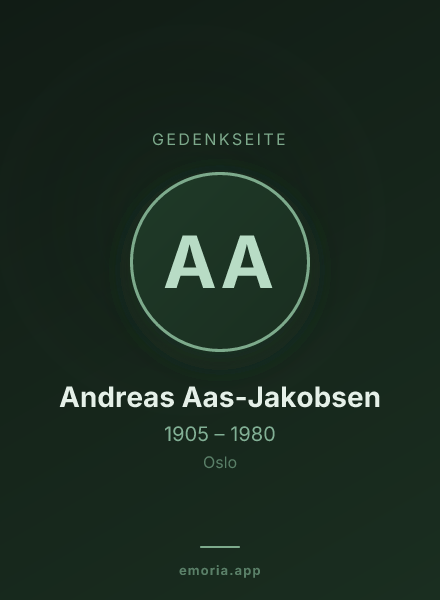 Gedenkportrait von Andreas Aas-Jakobsen