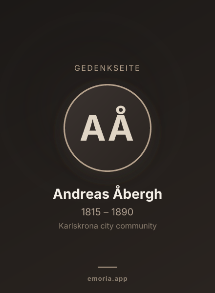 Gedenkportrait von Andreas Åbergh