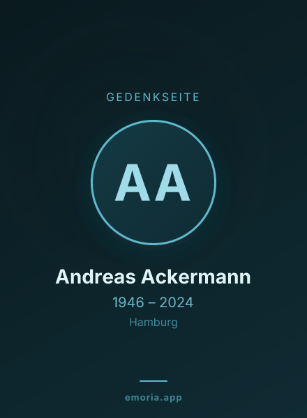 Gedenkportrait von Andreas Ackermann