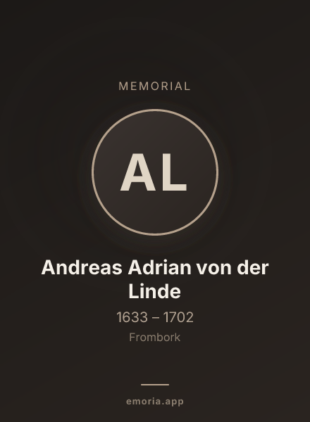 Memorial portrait of Andreas Adrian von der Linde
