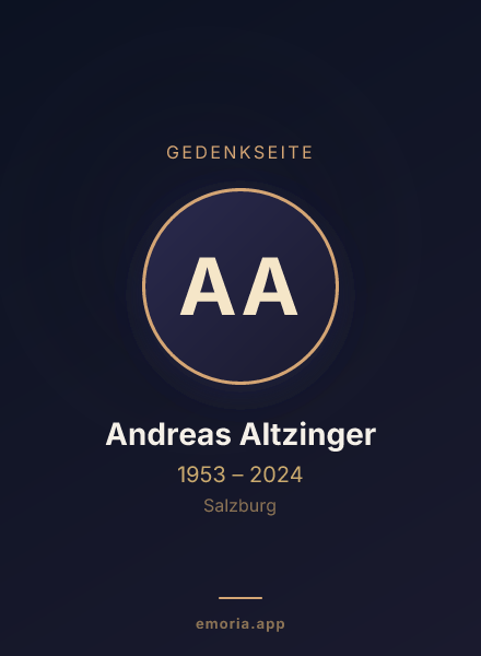 Gedenkportrait von Andreas Altzinger