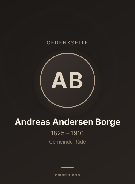 Gedenkportrait von Andreas Andersen Borge