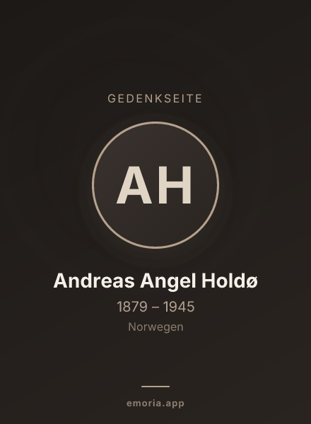 Gedenkportrait von Andreas Angel Holdø