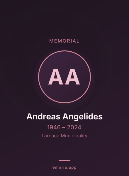 Memorial portrait of Andreas Angelides