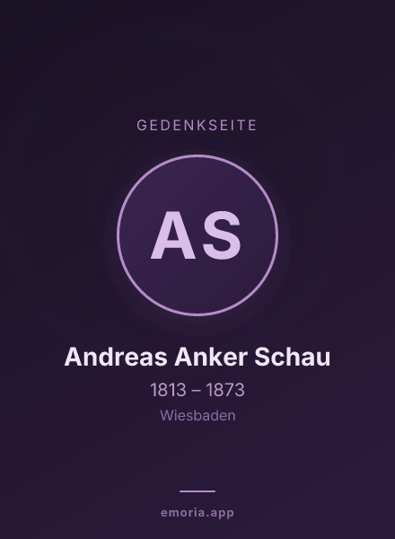 Gedenkportrait von Andreas Anker Schau