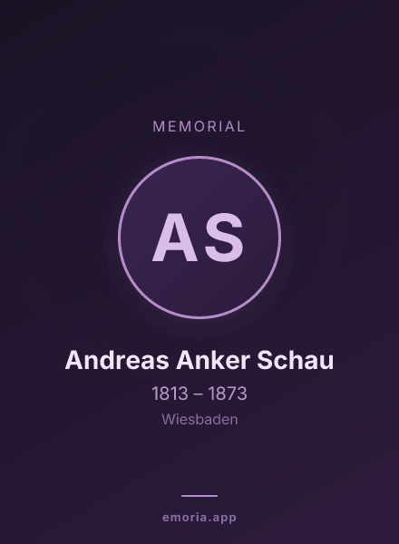 Memorial portrait of Andreas Anker Schau
