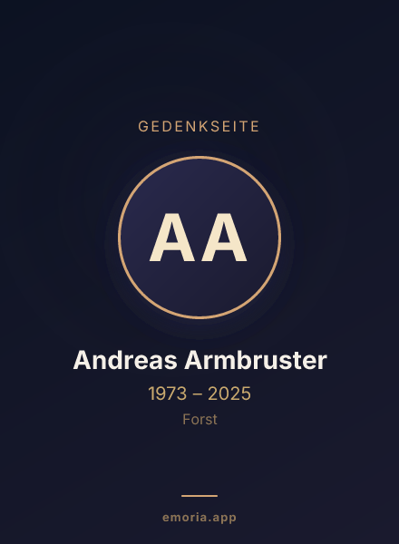 Gedenkportrait von Andreas Armbruster