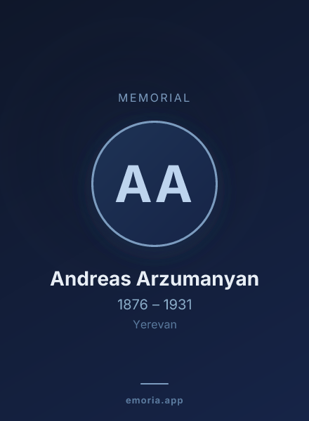 Memorial portrait of Andreas Arzumanyan