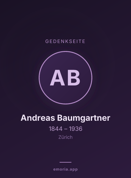 Gedenkportrait von Andreas Baumgartner
