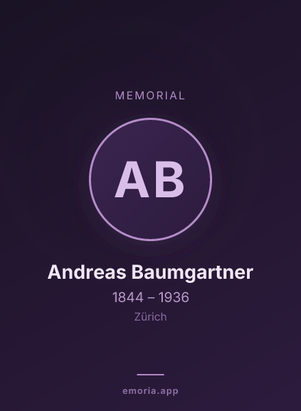Memorial portrait of Andreas Baumgartner