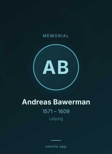 Memorial portrait of Andreas Bawerman
