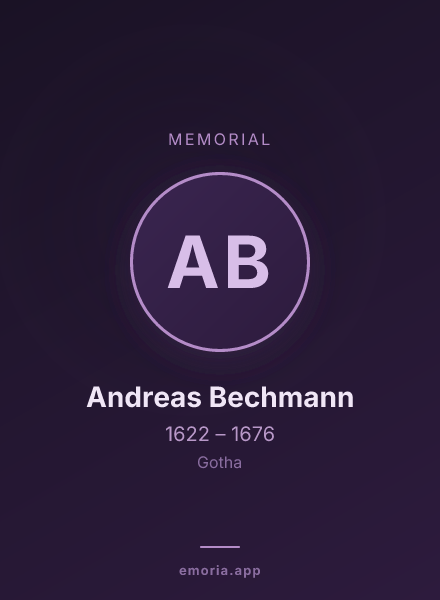 Memorial portrait of Andreas Bechmann