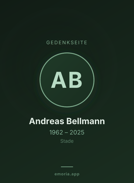 Gedenkportrait von Andreas Bellmann