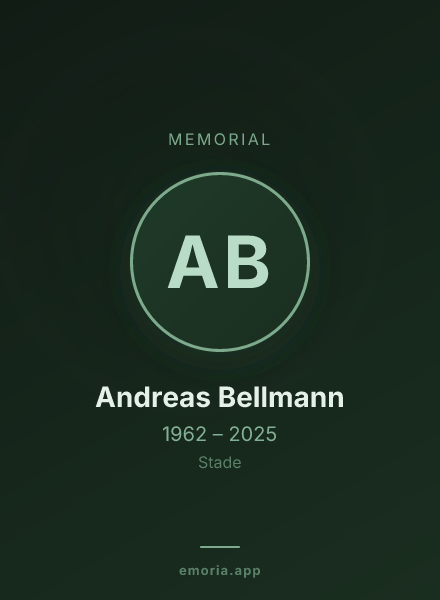 Memorial portrait of Andreas Bellmann