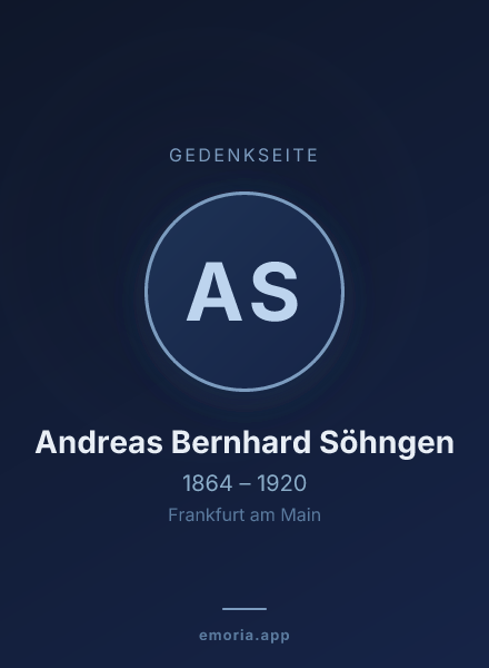 Gedenkportrait von Andreas Bernhard Söhngen