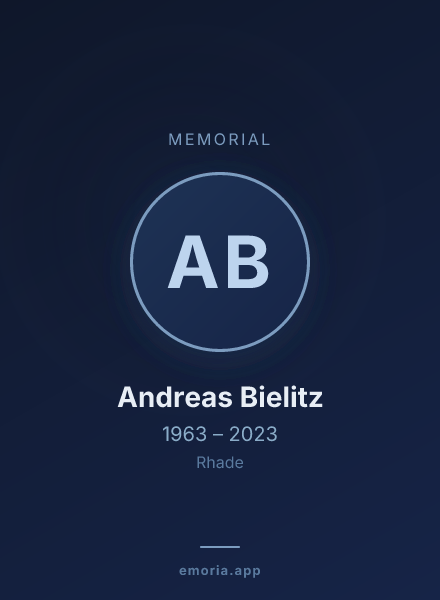 Memorial portrait of Andreas Bielitz