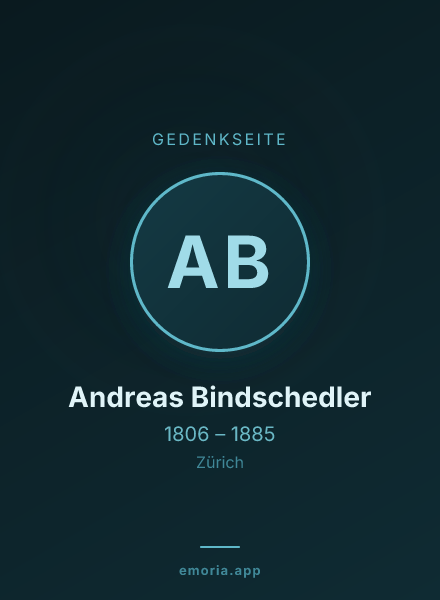 Gedenkportrait von Andreas Bindschedler