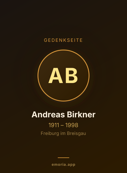 Gedenkportrait von Andreas Birkner